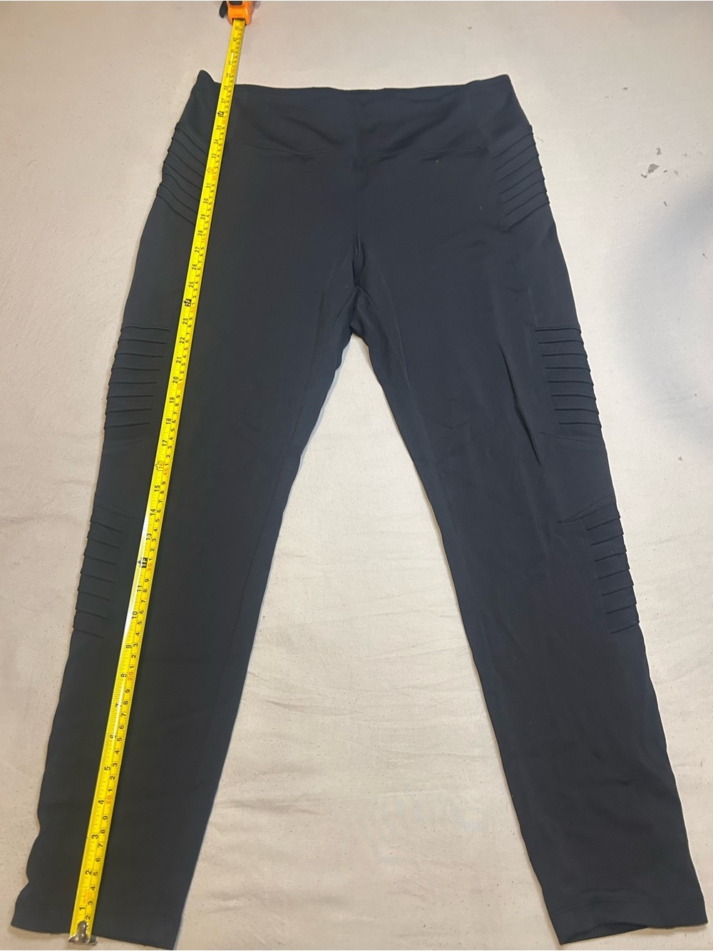 Athleta Black Ribbed-Side High-Waist Leggings - Picture 2 of 11
